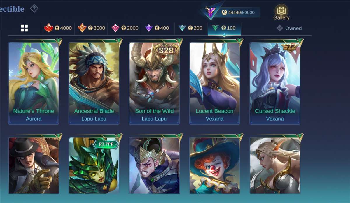 Game account sale Mobile Legends